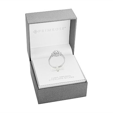 PRIMROSE Sterling Silver Cubic Zirconia Band Ring