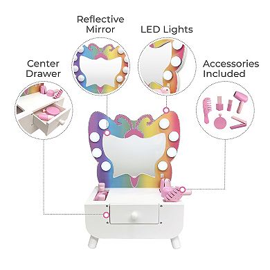 Teamson Kids LED Tabletop Vanity Play Set