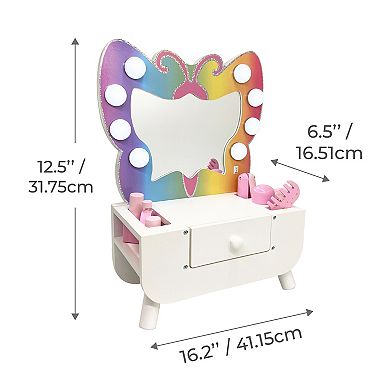Teamson Kids LED Tabletop Vanity Play Set