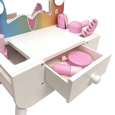 Teamson Kids LED Tabletop Vanity Play Set