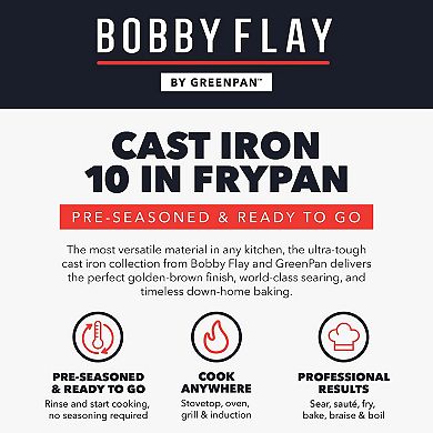 Bobby Flay by GreenPan 10” Cast Iron Frypan