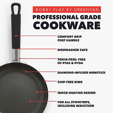 Bobby Flay by GreenPan Professional Grade Ceramic Nonstick 8” Frypan