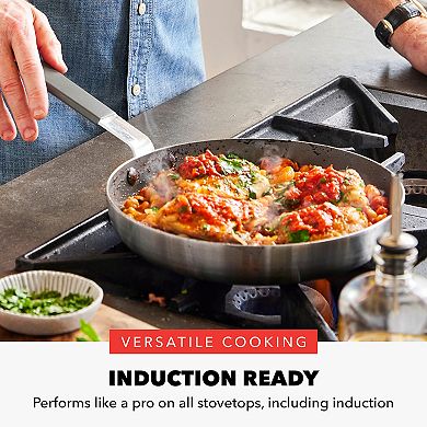 Bobby Flay by GreenPan PFAS-Free Nonstick Stainless Steel 8” and 10” Frypan Set