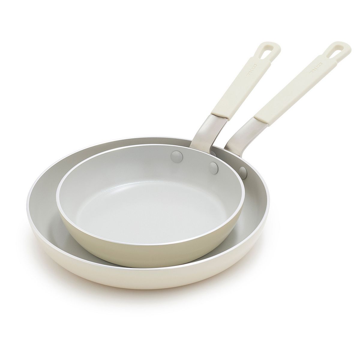 Bobby Flay by GreenPan Professional Grade Ceramic Nonstick 8” and 10” Frypan Set - Cream