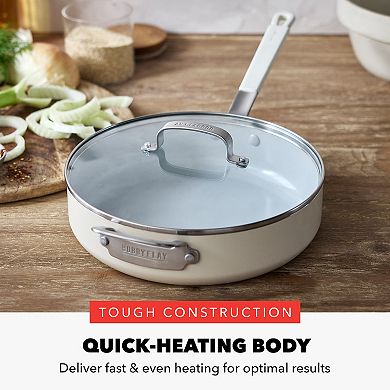 Bobby Flay by GreenPan Professional Grade Ceramic Nonstick 4.5QT Saute Pan with Lid