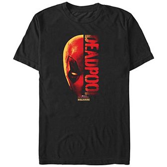 Big & Tall Marvel Deadpool & Wolverine Half Mask Poster Graphic Tee