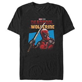 Big & Tall Marvel Deadpool & Wolverine Side View Portrait Graphic Tee