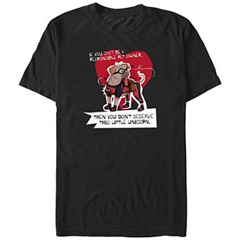 Big & Tall Marvel Deadpool & Wolverine Dogpool Little Unicorn Graphic Tee