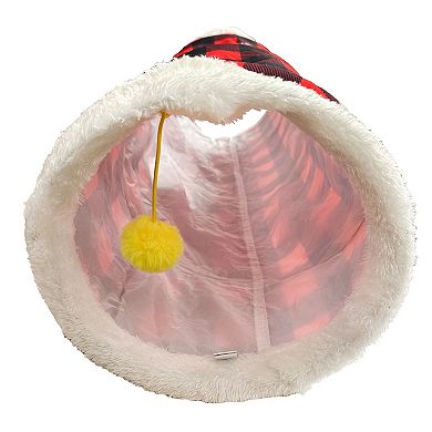 Meow Plaid Cat Tunnel