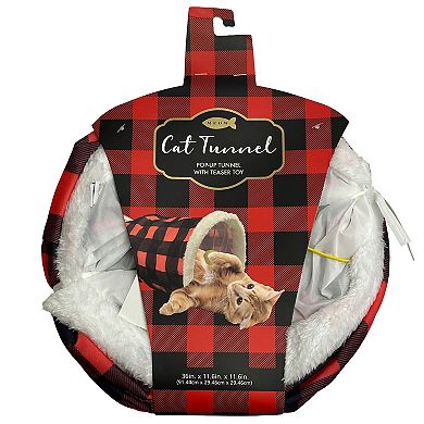 Meow Plaid Cat Tunnel