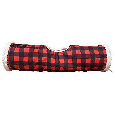Meow Plaid Cat Tunnel