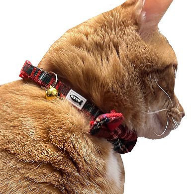 Meow Bow Plaid Bow Cat Collar with Bell