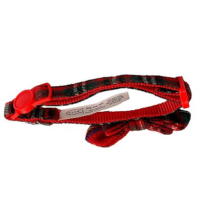 Meow Bow Plaid Bow Cat Collar with Bell