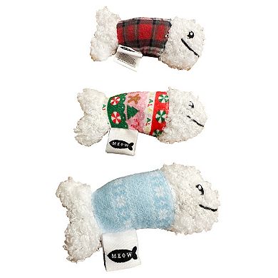 Meow Catnip Plush Fish Cat Toy 3-pk.