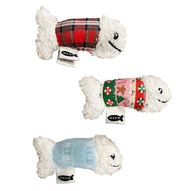 Meow Catnip Plush Fish Cat Toy 3-pk.