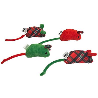 Meow Holiday Mice Cat Toy 4-pk.