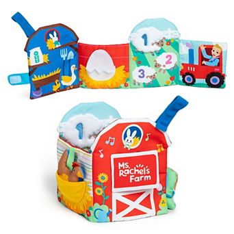 Cool Maker Ms. Rachel Sensory Learning Farm Foldable Baby Book with Plush Cow