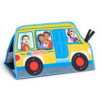 Cool Maker Ms. Rachel Tummy Time Activity Bus Play Mat with Baby Mirror & Sensory Toys