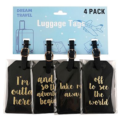 Dream Travel Luggage Tag 4-pk.