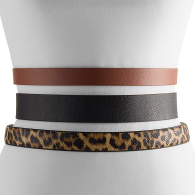 Nine West Women's 3-Piece Belt Set
