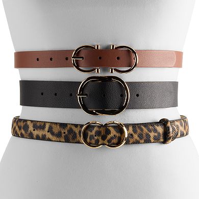 Nine West Women's 3-Piece Belt Set