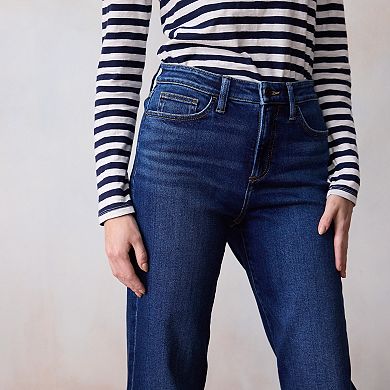 Women's LC Lauren Conrad High Rise Straight Jeans With Folded Cuff