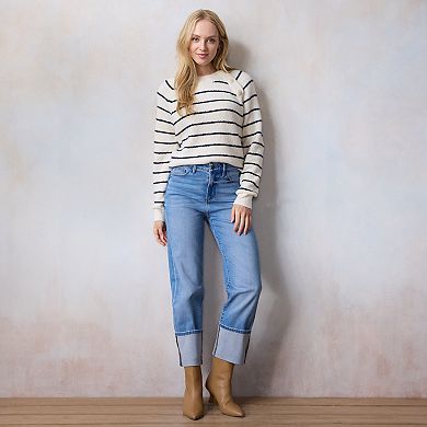 Women's LC Lauren Conrad High Rise Folded Cuff Jeans