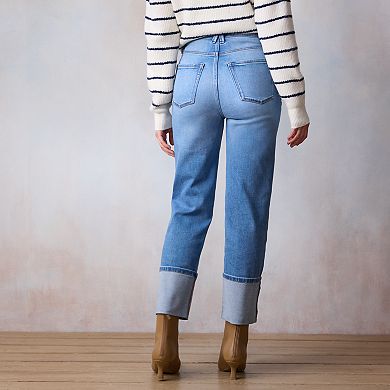 Women's LC Lauren Conrad High Rise Folded Cuff Jeans