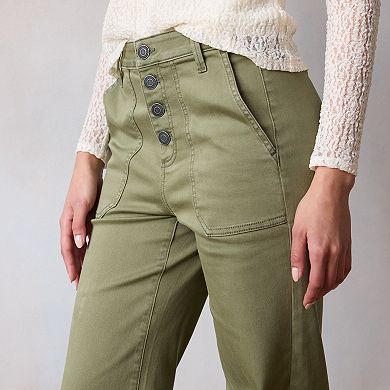 Women's LC Lauren Conrad Super High Rise Utility Denim Trousers
