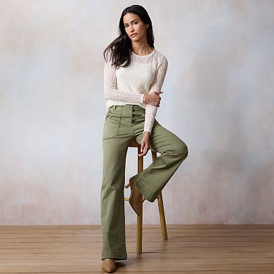 Women's LC Lauren Conrad Super High Rise Utility Denim Trousers