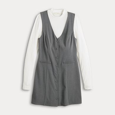 Juniors' Live To Be Spoiled Layered Blazer Dress
