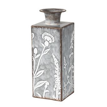 Rustic Flower Patterned Vase Table Decor