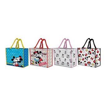 Disney's Mickey Mouse & Minnie Mouse 4 pc Reusable Extra Large Tote Bag Set