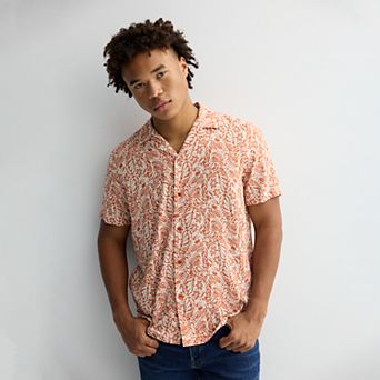 Men's Apt. 9 Short Sleeve Rayon Camp Collar Shirt