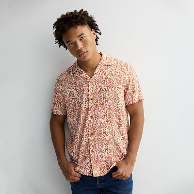 Men's Apt. 9 Short Sleeve Rayon Camp Collar Shirt