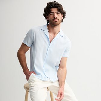 Men's Apt. 9 Short Sleeve Rayon Camp Collar Shirt