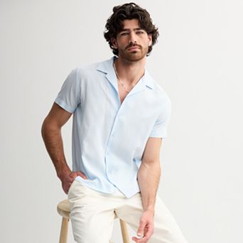 Men's Apt. 9 Short Sleeve Rayon Camp Collar Shirt