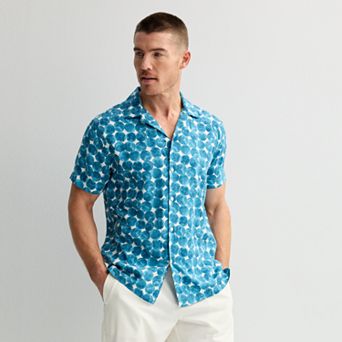 Men's Apt. 9 Short Sleeve Rayon Camp Collar Shirt