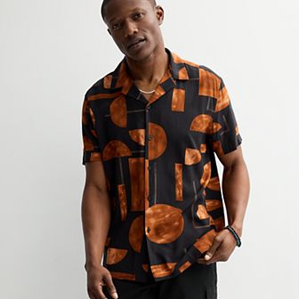 Men's Apt. 9 Short Sleeve Rayon Camp Collar Shirt