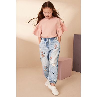 Girls 4-12 NEXT Embroidered Flower Jeans
