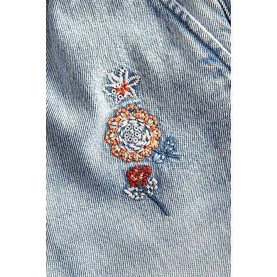 Girls 4-12 NEXT Embroidered Flower Jeans