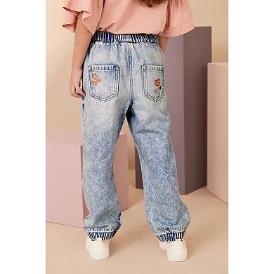 Girls 4-12 NEXT Embroidered Flower Jeans