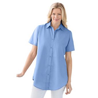 Woman Within Plus Size Perfect Short Sleeve Shirt