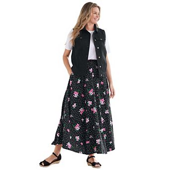 Woman Within Plus Size Stretch Denim Vest