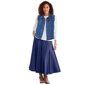 Woman Within Plus Size Stretch Denim Vest