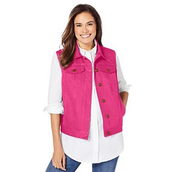 Woman Within Plus Size Stretch Denim Vest
