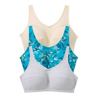 Comfort Choice Women's Plus Size 3-pack Cotton Wireless Bra