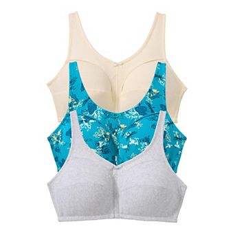 Comfort Choice Women's Plus Size 3-pack Cotton Wireless Bra