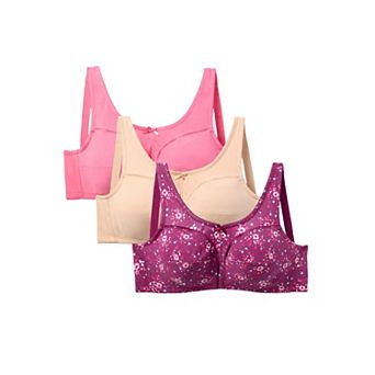 Comfort Choice Women's Plus Size 3-pack Cotton Wireless Bra