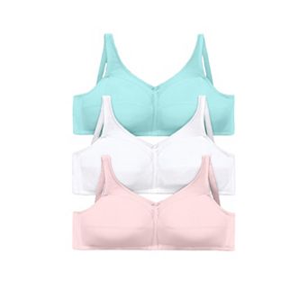 Comfort Choice Women's Plus Size 3-pack Cotton Wireless Bra